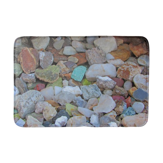 Colourful Rock and Gem Collection Photograph Bath Mat (Front)