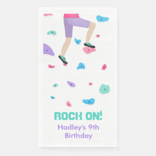Colourful Rock Climbing Party Napkins