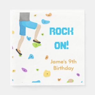 Colourful Rock Climbing Party Napkins
