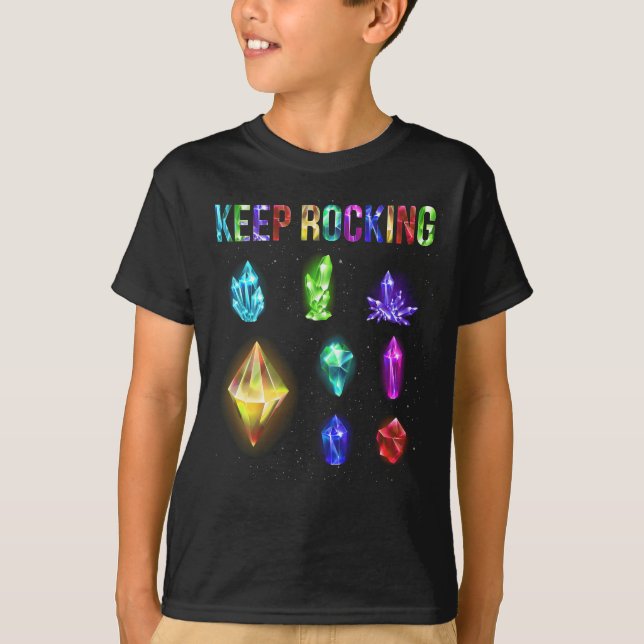 Colourful Rock Collector Earth Scientist Geology T-Shirt (Front)