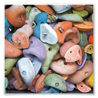 Colourful Rock Wall Attachments Photo Print