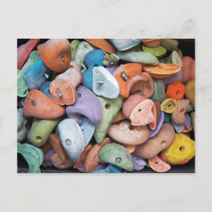 Colourful Rock Wall Attachments Postcard