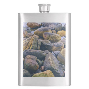 Colourful rocks    hip flask