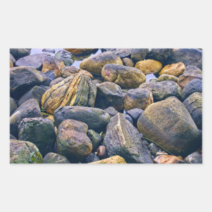 Colourful rocks rectangular sticker