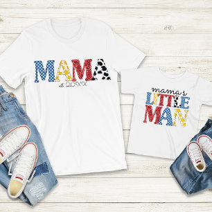 Colourful Rodeo Mama's Little Man Mum Son Matching Toddler T-Shirt
