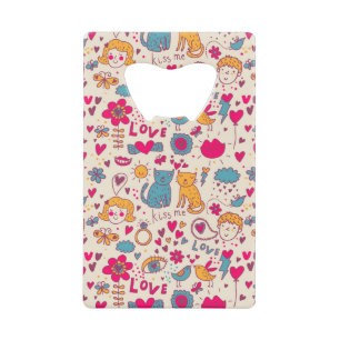 Colourful romantic pattern