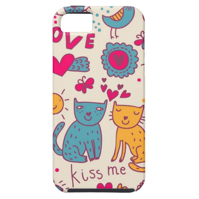 Colourful romantic pattern Case-Mate iPhone case (Back)