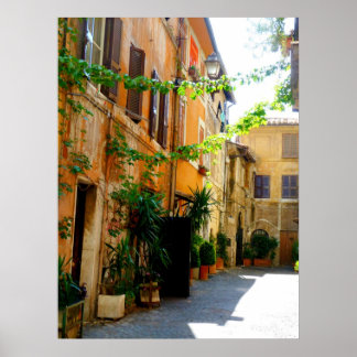 Colourful Rome Buildings Poster