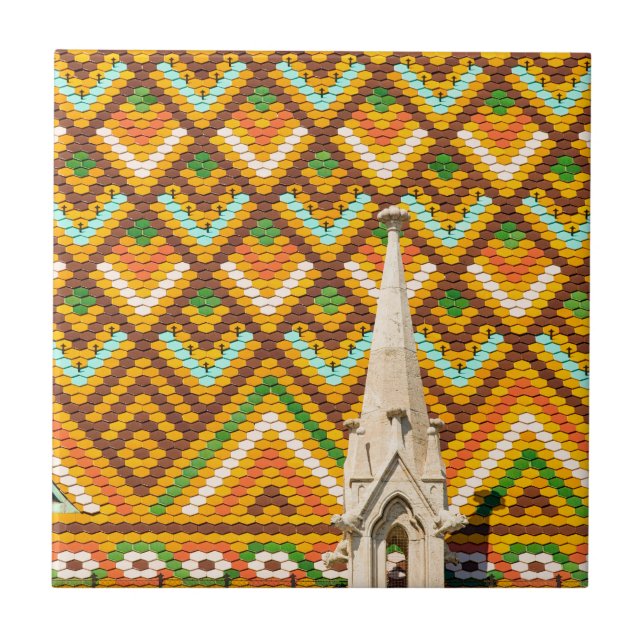 Colourful roof Matthias Church Budapest Tile (Front)