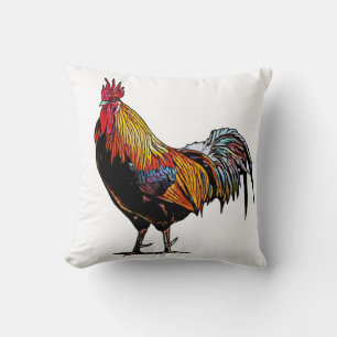 Colourful Rooster Cushion