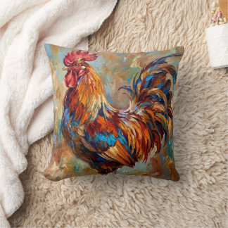 Colourful Rooster Cushion