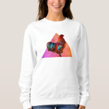 Colourful Rooster Photograph Print Sweatshirt