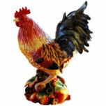Colourful Rooster Standing Photo Sculpture<br><div class="desc">Fun home decor - a colourful rooster.</div>