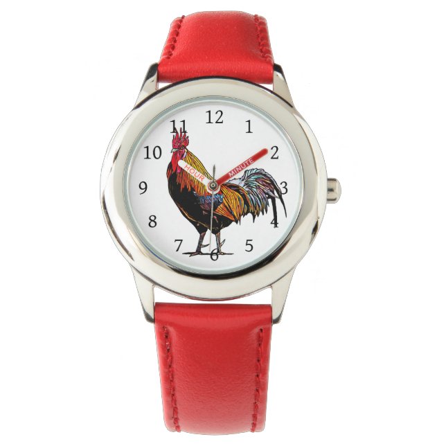 Colourful Rooster Watch (Front)