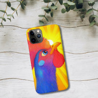 Colourful Rooster with Sunburst
