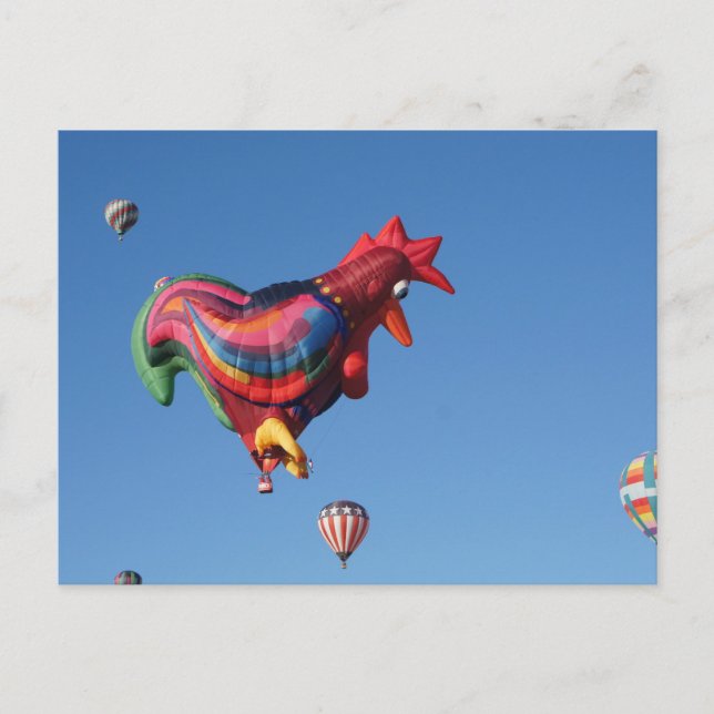 Colourful Roostesr Postcard (Front)