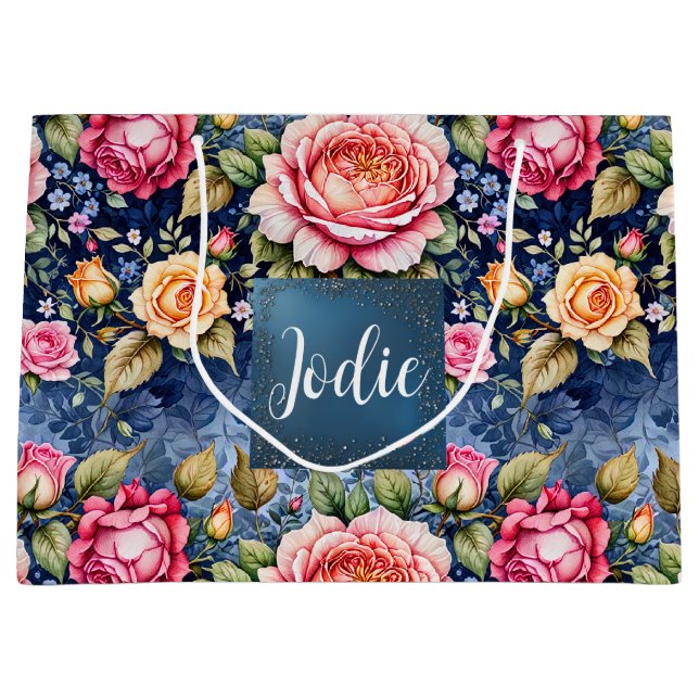 Colourful Rose Fantasy  Large Gift Bag (Front)