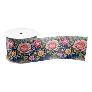 Colourful Rose Fantasy  Satin Ribbon