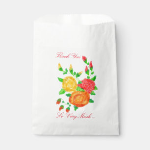 Colourful Rose Flowered Favour Bags