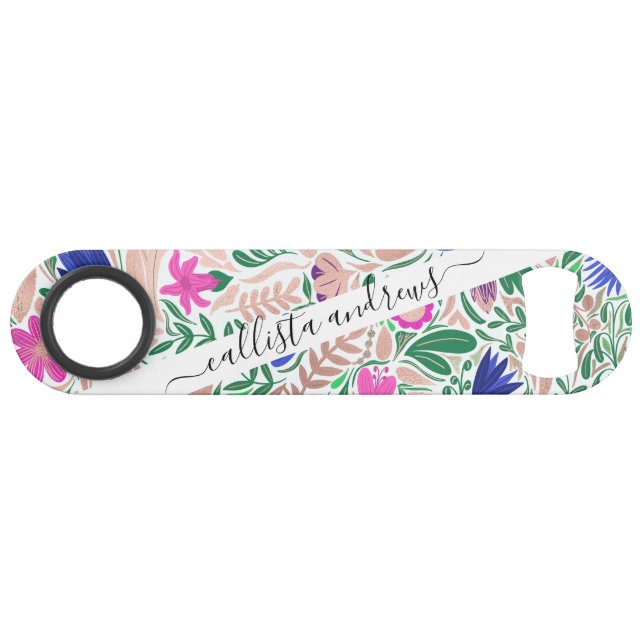 Colourful Rose Gold Floral Leaf Illustrations (Front (Horizontal))