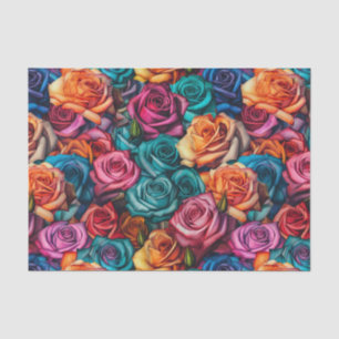 Colourful Rose Pattern Flower floral Tissue Paper
