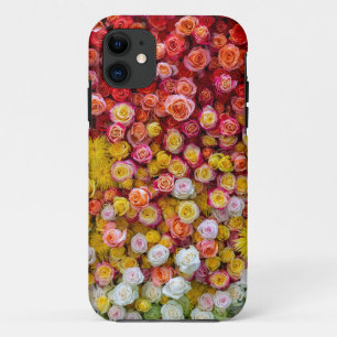 Colourful Roses and Chrysanthemums Floral Gradient iPhone 11 Case