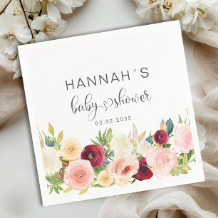 Colourful Roses, Baby Shower Napkin
