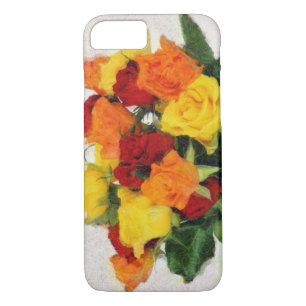 Colourful roses bouquet painting iPhone 8/7 case