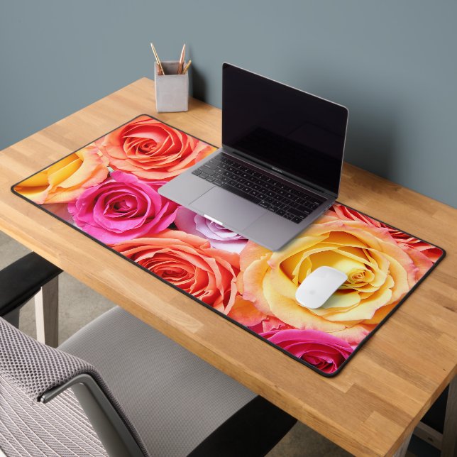 Colourful Roses Desk Mat (Office 2)