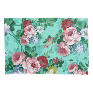 Colourful Roses & Flowers Pillowcase