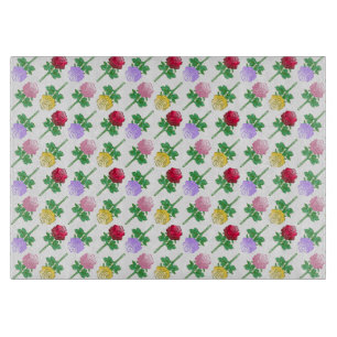 Colourful Roses in a beautiful pattern Cutting Board