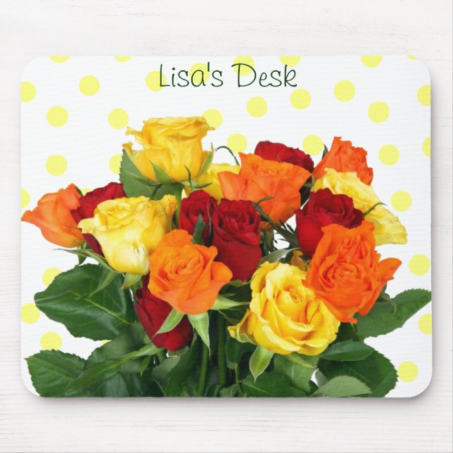Colourful Roses Mousepad (Front)