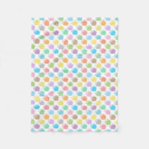 Colourful roses pattern fleece blanket