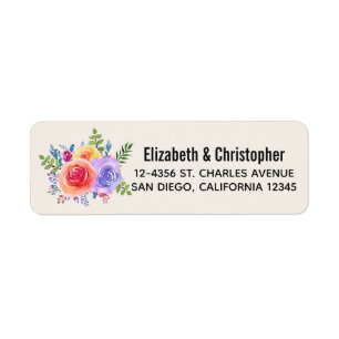 Colourful Roses Watercolor Floral