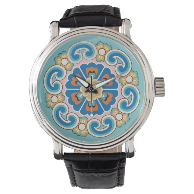 Colourful Rosset with Ruyi cloud pattern Watch (Front)