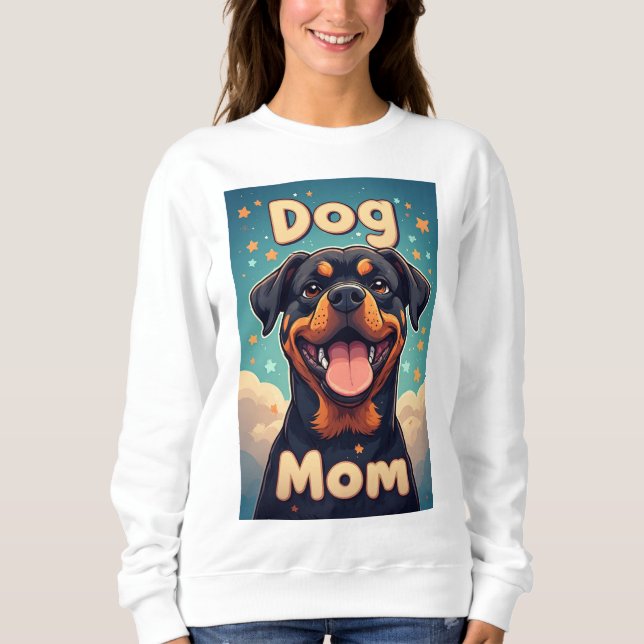 Colourful Rottweiler  Dog Mum Sweatshirt (Front)