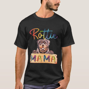 Colourful Rottweiler Rottie Mama  Dog Mum  T-Shirt