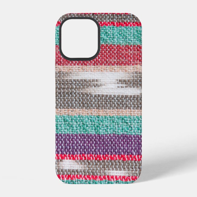 Colourful rough Fabric Texture, Pattern, Backgroun iPhone Case (Back)