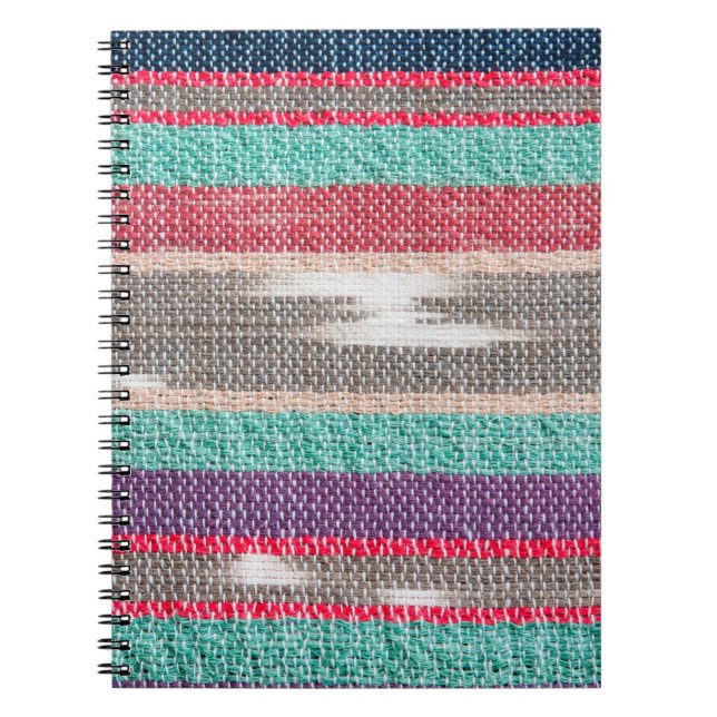 Colourful rough Fabric Texture, Pattern, Backgroun Notebook (Front)