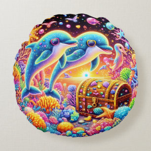 Colourful  round cushion