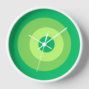 Colourful Round Green Wall Clock
