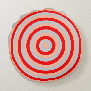 Colourful Round Pillow with Circular Design