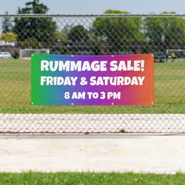 Colourful Rummage Sale Banner (Insitu)