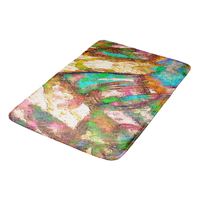 Colourful - Rustic and rough like roughcast Bath Mat (Angled)