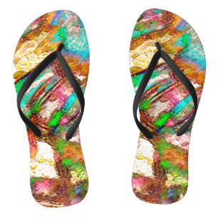 Colourful - Rustic and rough like roughcast Flip Flops