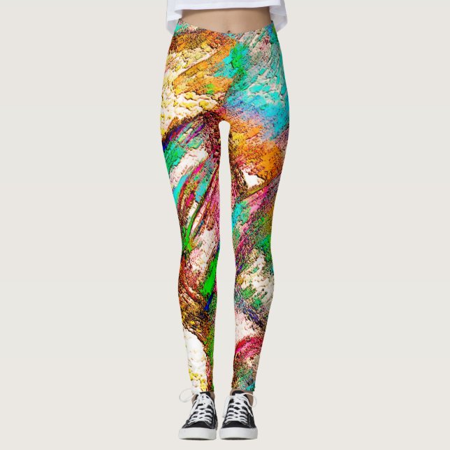 Colourful - Rustic and rough like roughcast Leggings (Front)