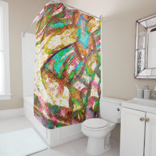 Colourful - Rustic and rough like roughcast Shower Curtain