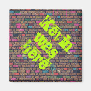 Colourful Rustic Brick Wall Texture Magnet