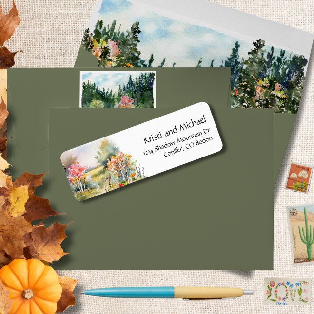 Colourful Rustic Fall | Return Address Label (Creator Uploaded)