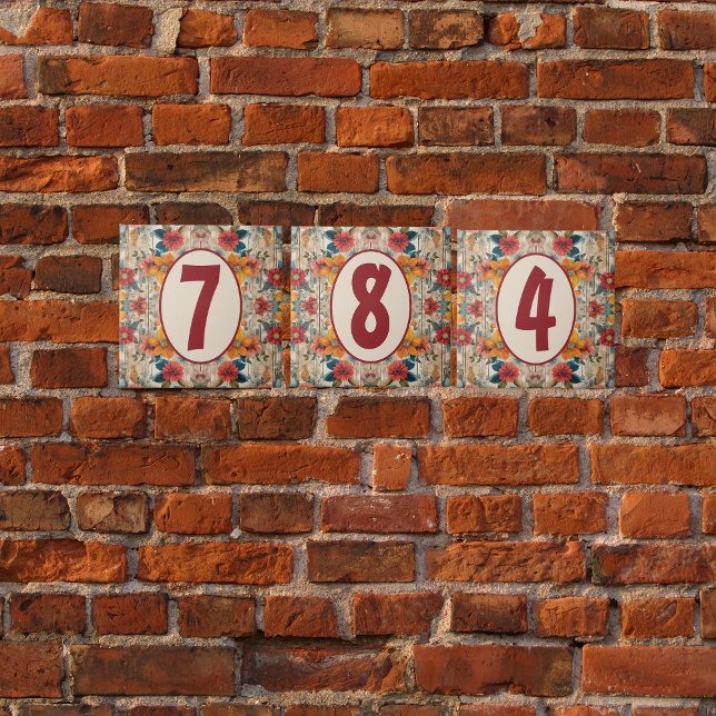 Colourful Rustic Flowers Customisable Tile (Creator Uploaded)